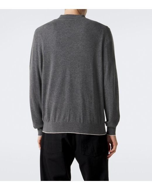 arch4 Gray Mr Swansea Cashmere Polo Sweater for men