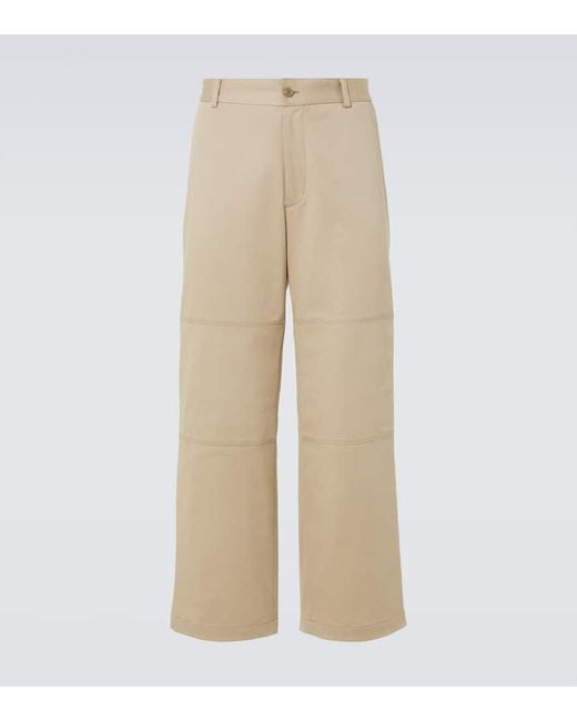Pantalones En Gabardina De Algodon Moncler de hombre de color Natural
