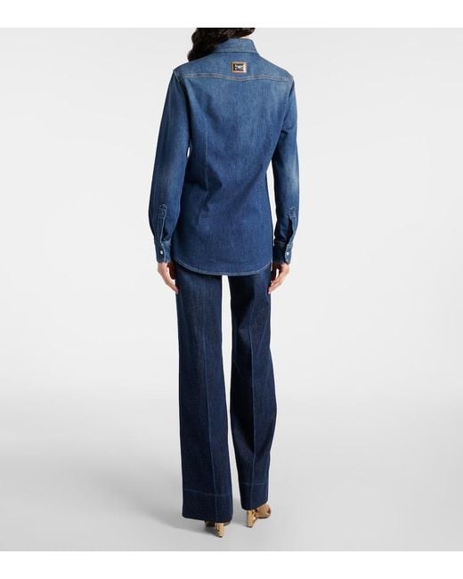 Dolce & Gabbana Blue Denim Shirt