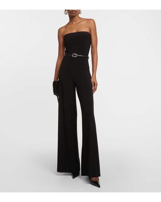 Norma Kamali Black Strapless Jumpsuit