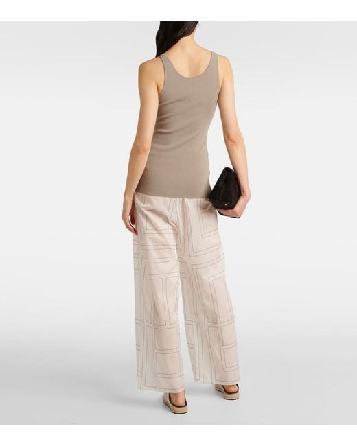 Totême Gray Knitted Tank Top