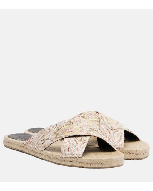 Missoni Natural Harlow Lame Espadrille Sandals