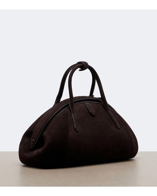 Alaïa Black Purse Small Suede Top-Handle Bag