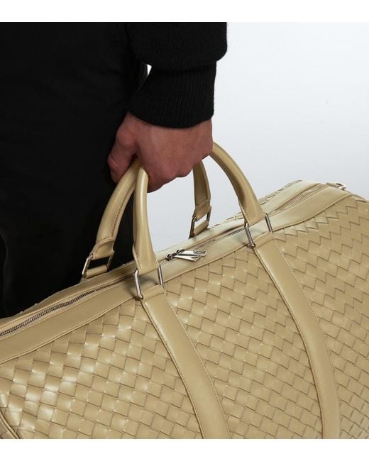 Bottega Veneta Weekender Intrecciato Large Aus Leder in Metallic für Herren