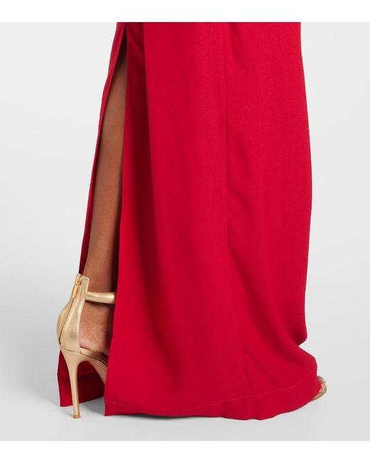 ‎Taller Marmo Red Eolia Crepe Cady Gown
