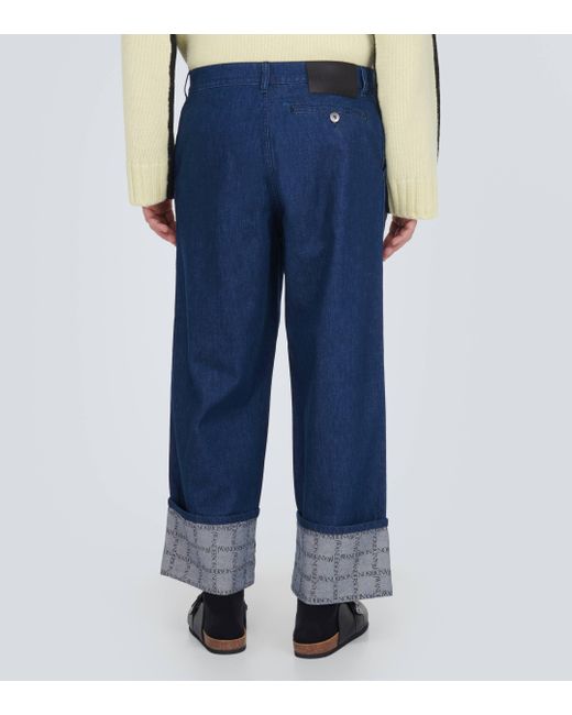 J.W. Anderson Blue Turn Up Wide-leg Jeans for men