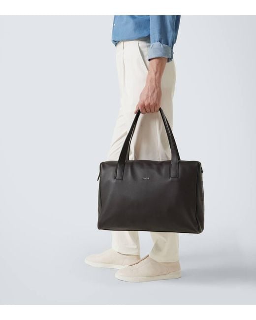 Sac De Voyage En Cuir Zegna pour homme en coloris Brown