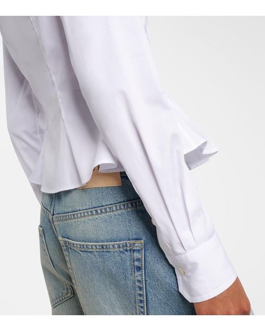 Alexander McQueen White Hemd Aus Baumwollpopeline