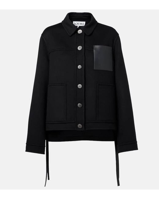 Veste En Laine Et Cachemire Loewe en coloris Black