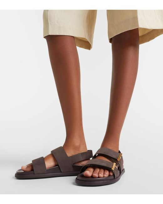 Tod's Black Suede Slingback Sandals