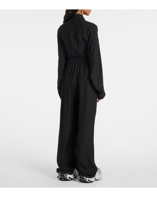 Balenciaga Black Silk Pajama Pants