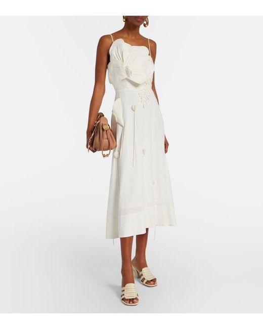 Zimmermann Natural Goldie 65 Leather Mules