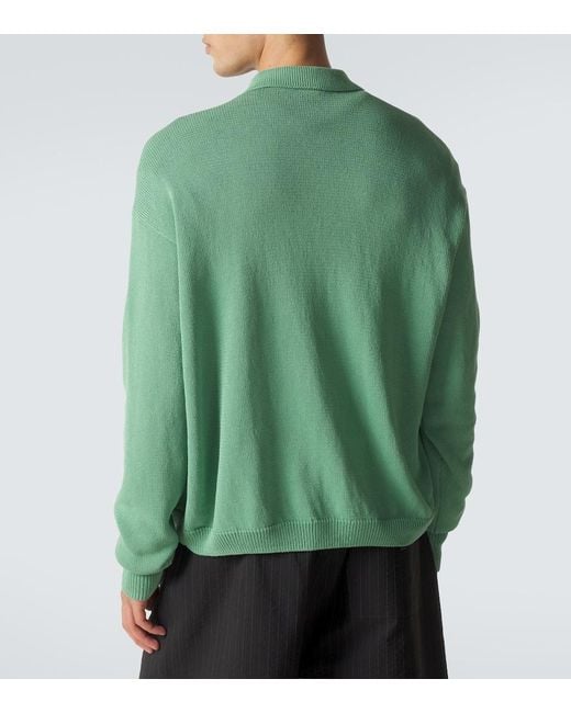 Studio Nicholson Green Heddy Half-Zip Sweater for men