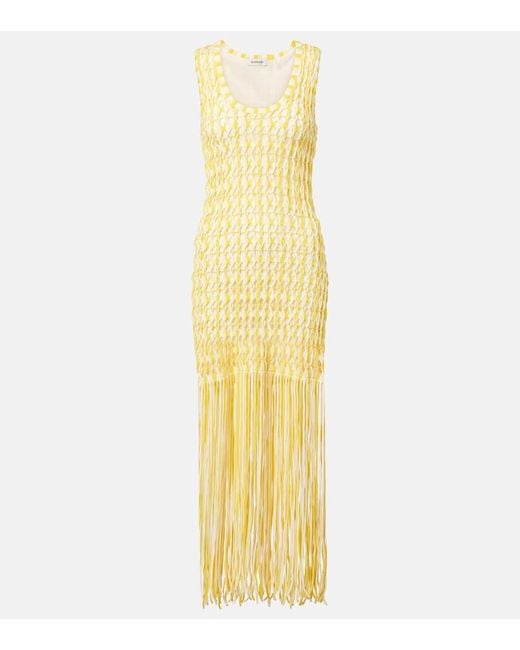 Jonathan Simkhai Metallic Midikleid Sonia Aus Haekelstrick
