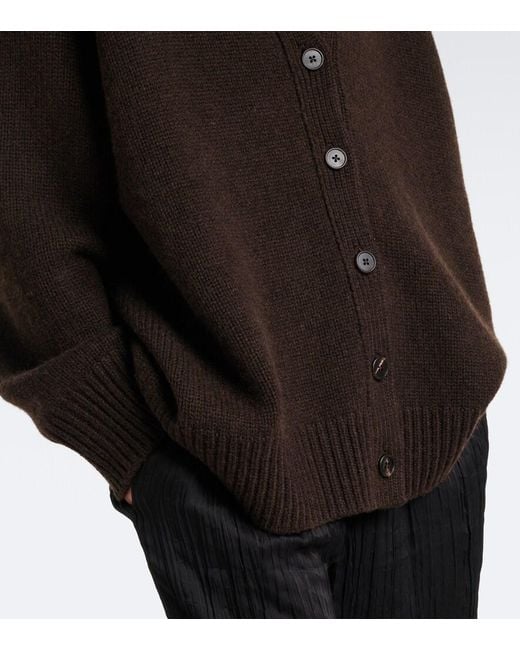 The Row Black Pranavi Cashmere Cardigan