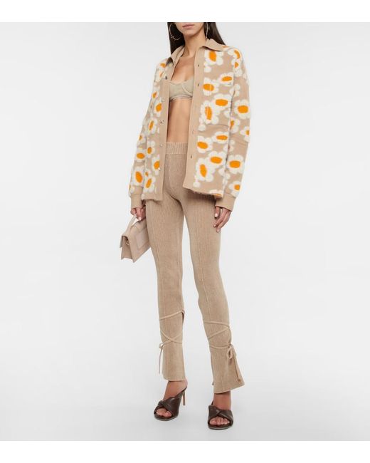 Jacquemus Orange La Chemise Neve Floral Cardigan