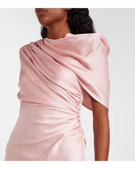 Stella McCartney Pink Robe Aus Satin
