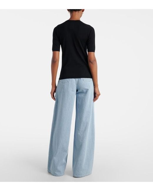 Max Mara Black Gerico Virgin Wool Top