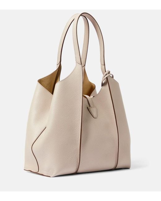 Tod's Natural T Timeless Small Leather Tote Bag