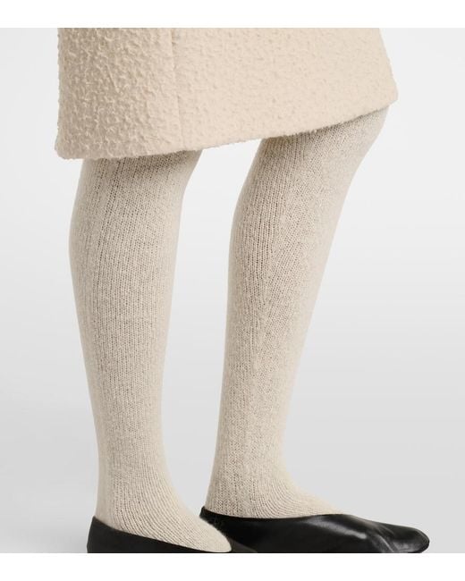The Row Natural Mumu Cashmere-Blend Tights