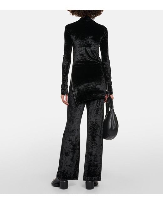 Jil Sander Black Velvet Top