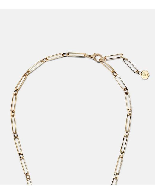SHAY White Starburst 18Kt Necklace With Emerald And Diamonds