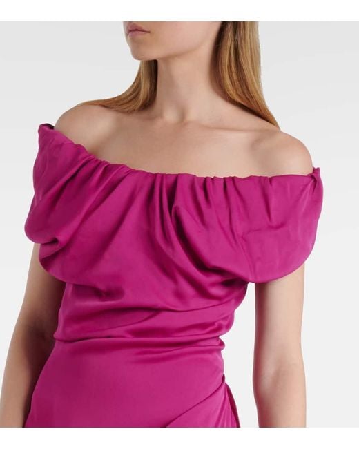 Vivienne Westwood Purple Long Ginnie Amber Draped Maxi Dress