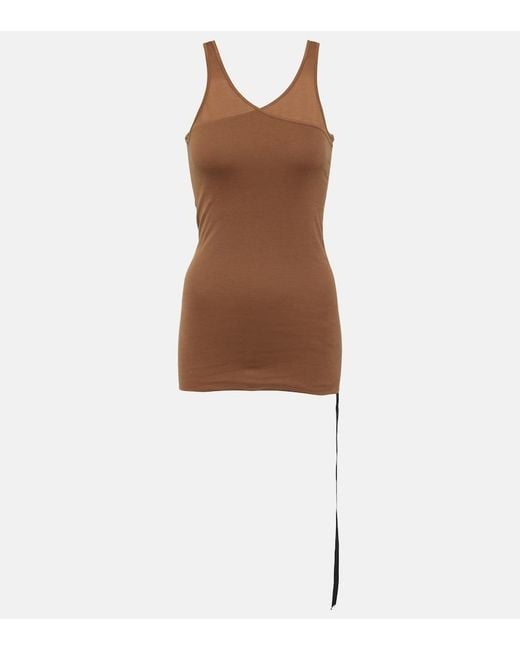 Rick Owens Brown Drkshdw Double Ziggy Cotton Tank Top