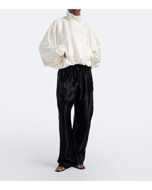 Rohe White Silk Blouson Jacket
