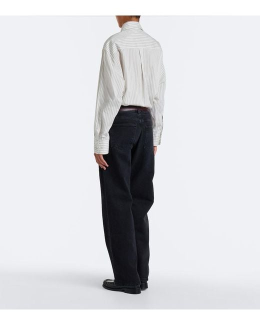 Agolde Black Low Rise Loose Wide-Leg Jeans