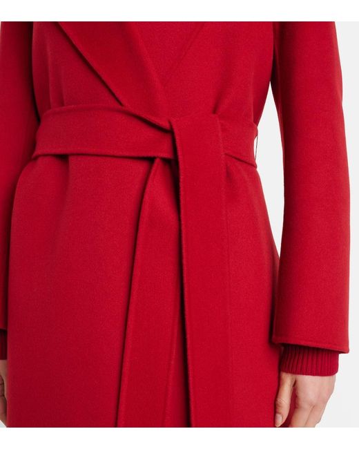 Max Mara Livia Wool Coat in Red | Lyst