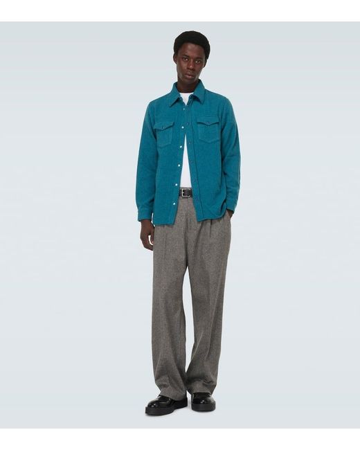 Camicia di God's True Cashmere in Blue da Uomo