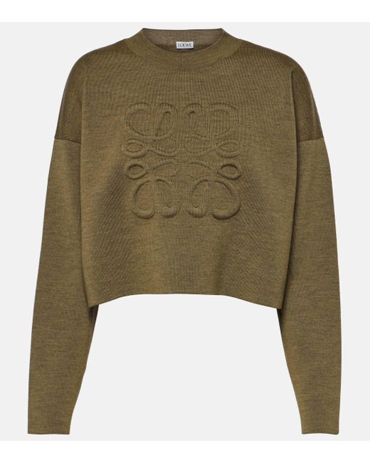Loewe Brown Luxury Anagram Sweater In Wool