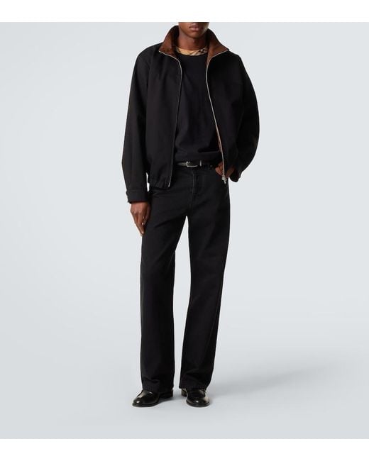 Burberry Black Check Cotton Jersey T-Shirt for men