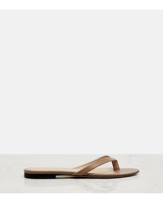The Row Natural Sandalen Sacha Aus Leder