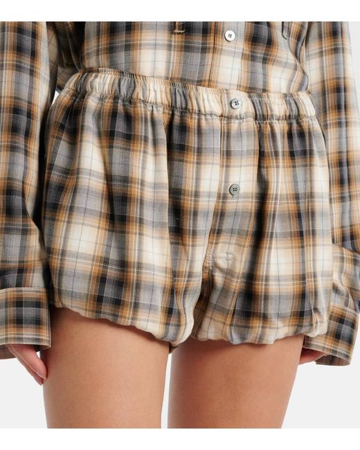Acne Metallic Shorts Aus Einem Baumwollgemisch