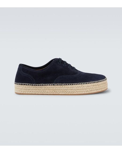 J.W. Anderson Blue Suede Espadrilles for men