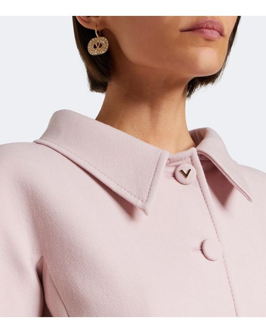 Valentino Pink Vgold Wool-Blend Jacket