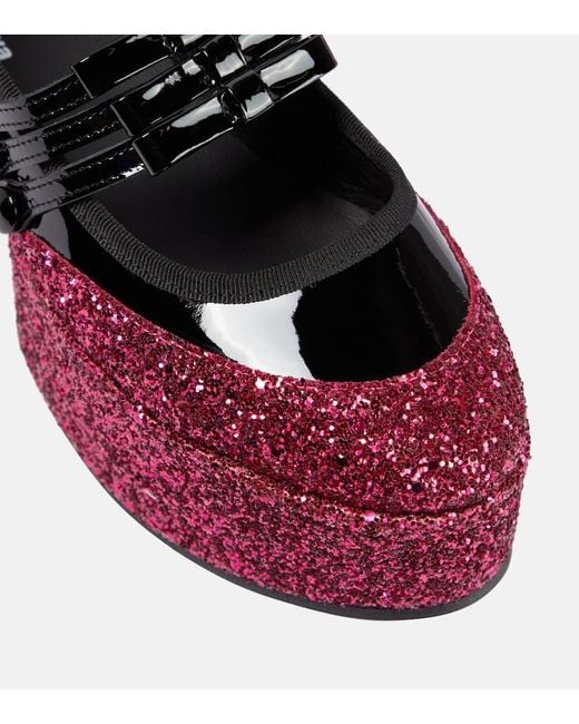 Noir Kei Ninomiya Purple X Repetto Platform Mary Janes