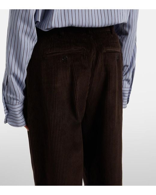 Frankie Shop Black Norstrand Cotton Corduroy Straight Pants