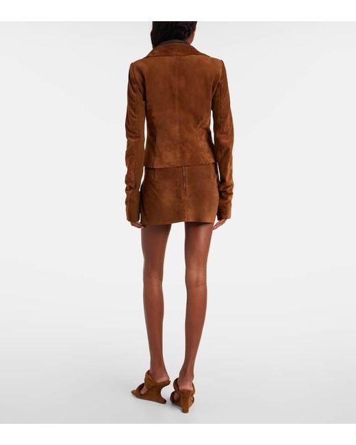 Rick Owens Brown Suede Jacket