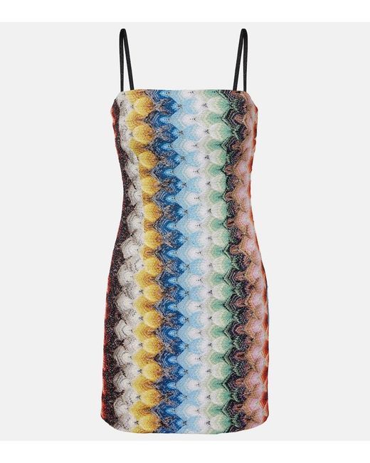 Missoni Blue Lame Minidress