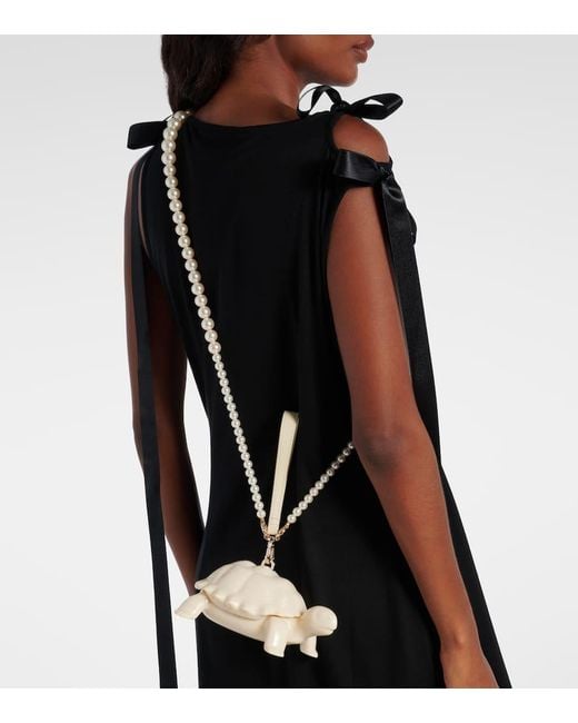Clutch Tortoise di Simone Rocha in White