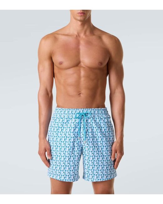 Vilebrequin Blue Printed Swim Trunks for men