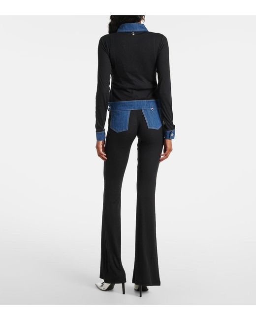 Coperni Blue Denim-Trimmed Top