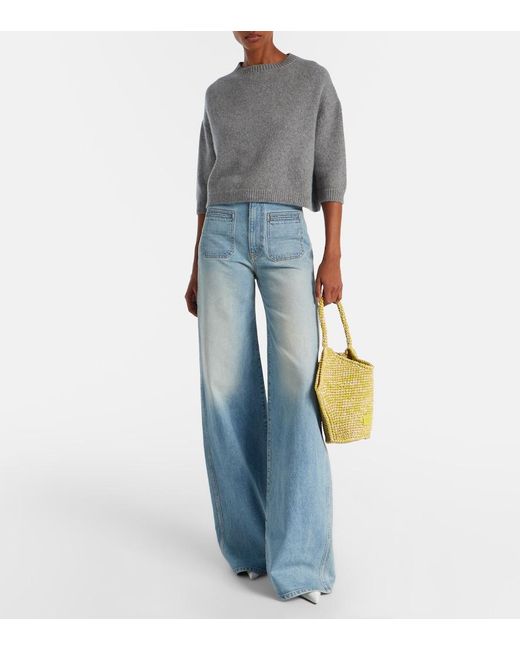 Khaite Metallic Lotus Mini Raffia Tote Bag