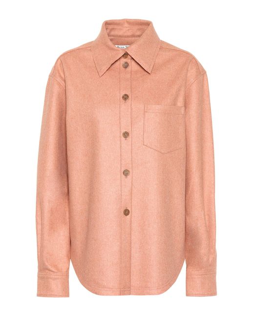Acne Pink Flannel Button-down Shirt