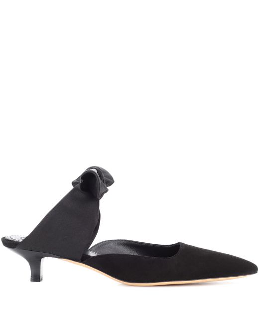 the row coco suede and satin mules
