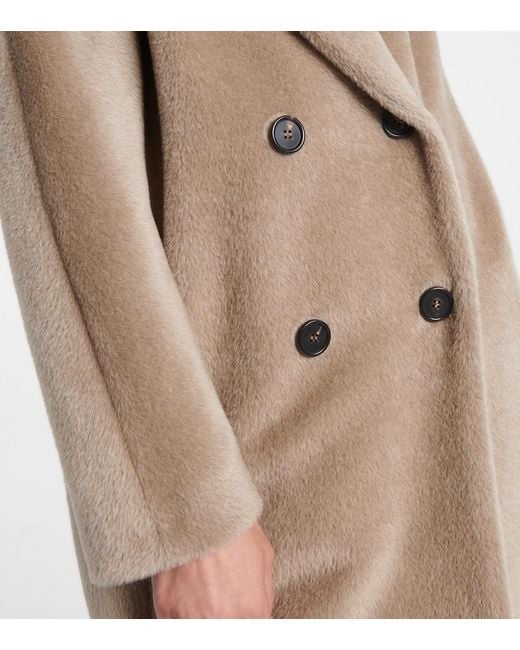 Max Mara Natural Roseto Alpaca And Wool Coat