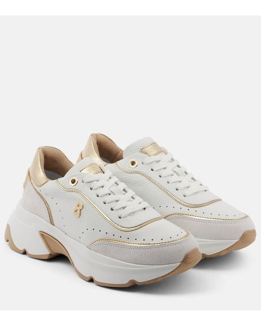 Bogner White Kobe Leather Platform Sneakers